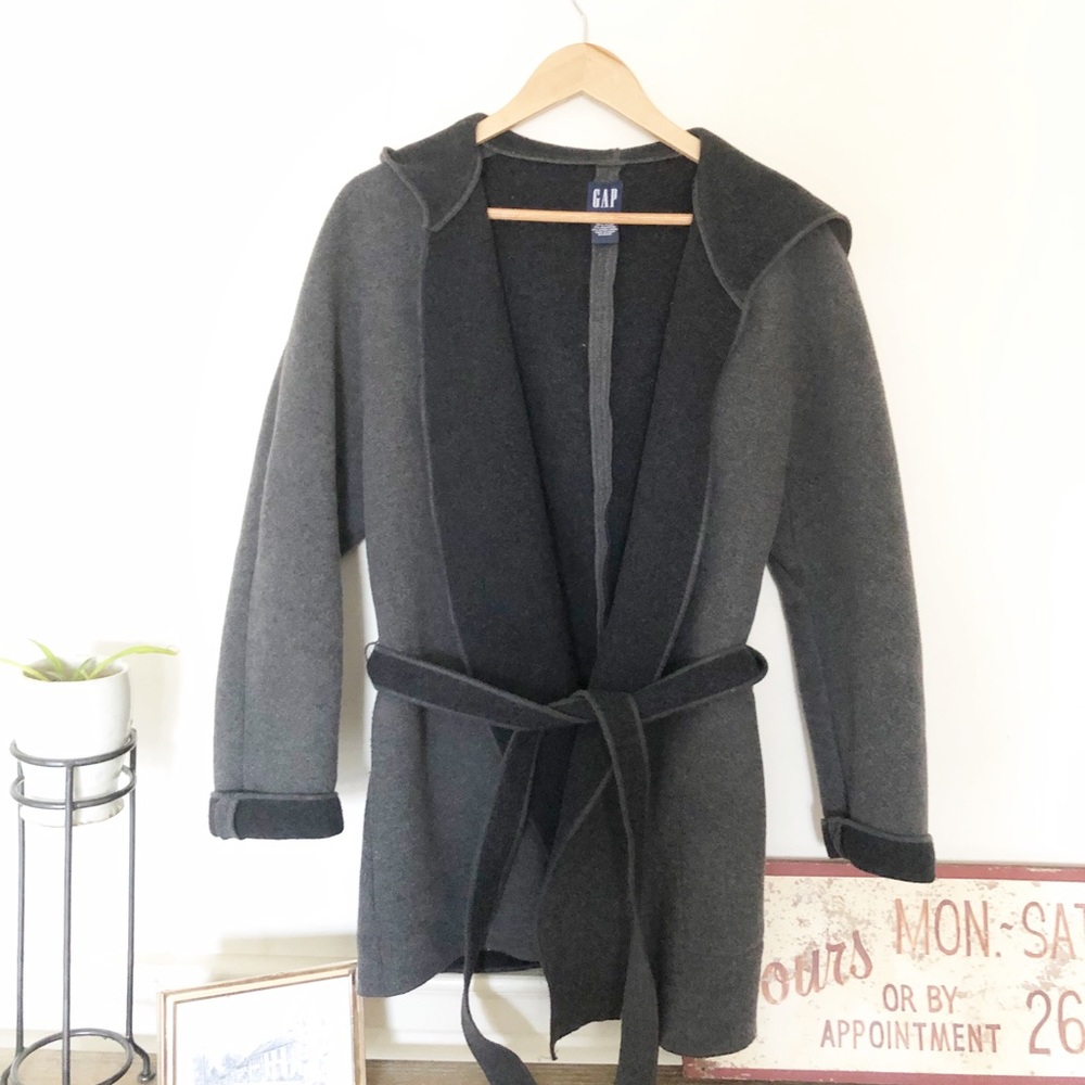 Gap wool coat grey size medium